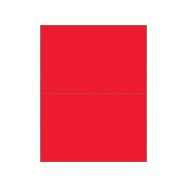 Bsc Preferred 8-1/2 x 5-1/2'' Fluorescent Red Rectangle Laser Labels, 200PK BUY00027779 - main